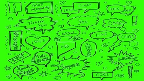 Animated Doodles Background in Green Screen. Background Animation Green Screen. Vídeos de archivo 305263507