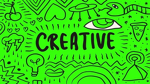 Animated Doodles Background in Green Screen. Background Animation Green Screen. Stock Footage 305263508