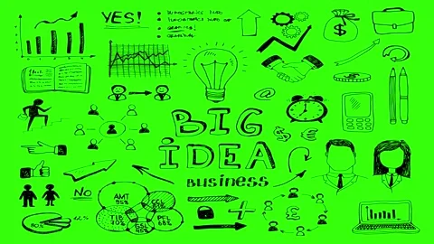 Animated Doodles Background in Green Screen. Background Animation Green Screen. Stock Footage 305263521