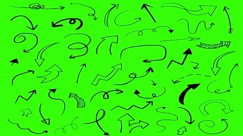 Animated Doodles Background in Green Screen. Background Animation Green Screen. Stock Footage 305263528