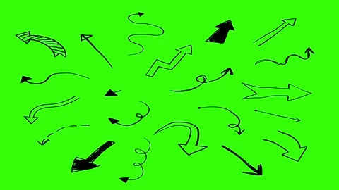 Animated Doodles Background in Green Screen. Background Animation Green Screen. Stock Footage 305263529