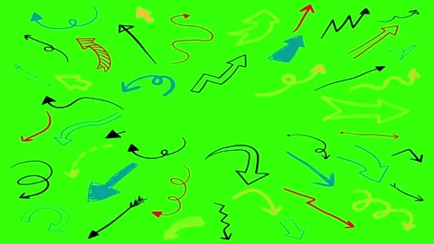 Animated Doodles Background in Green Screen. Background Animation Green Screen. Vídeos de archivo 305263539