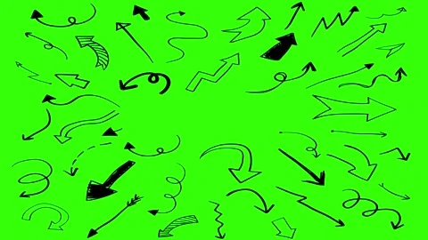 Animated Doodles Background in Green Screen. Background Animation Green Screen. Video stock 305263540