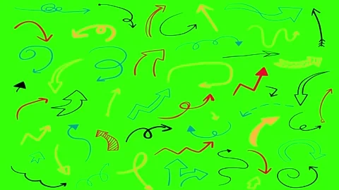 Animated Doodles Background in Green Screen. Background Animation Green Screen. Stock Footage 305263550