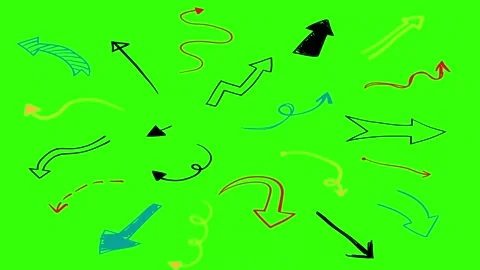 Animated Doodles Background in Green Screen. Background Animation Green Screen. Stock Footage 305263551