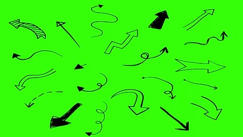 Animated Doodles Background in Green Screen. Background Animation Green Screen. Video stock 305263552