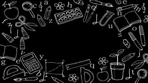 Animated Doodles Background in Green Screen. Background Animation Green Screen. Stock Footage 305263800