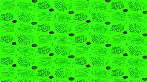 Animated Doodles Background in Green Screen. Background Animation Green Screen. Stock Footage 305263998