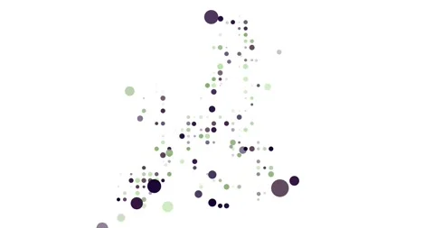 Animated Dot Grid Builds EU Map Silhouette Video stock 312172739