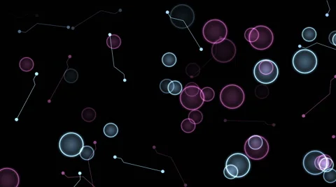 Animated dots and lines abstract movement Stock Footage 54355014