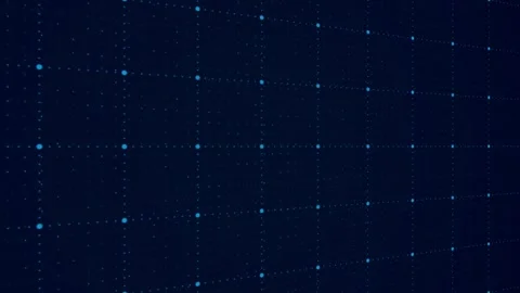 Animated dots grid background, data flow, connection and technology. Stock Footage 348235890