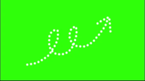 Animated dotted arrow doodle hand drawn isolated on green screen 動画素材 280327789