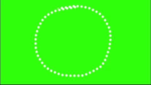 Animated dotted circle doodle hand drawn isolated on green screen Stock Footage 280327772