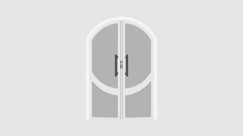 Animated double door open and closed Stock Footage 289007747