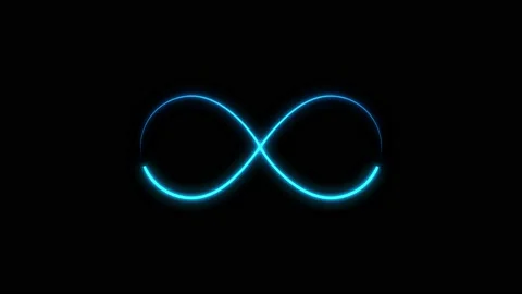 Animated double infinity symbol with blu... | Stock Video | Pond5