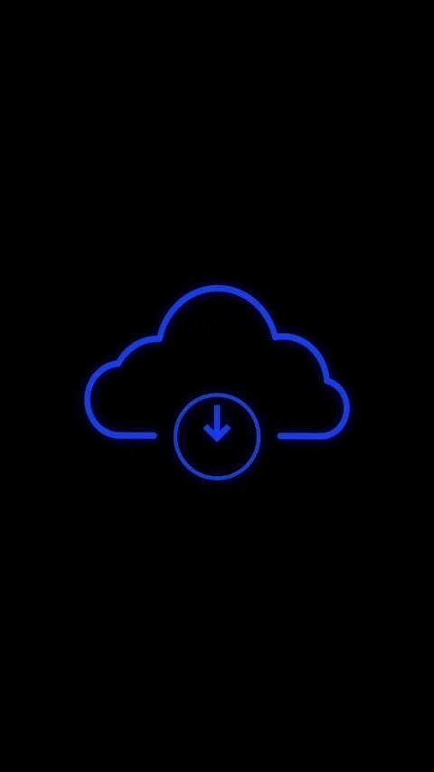 Animated Download gradient ui icon. Data storage in cloud. Wireless share. .. Stock-Footage 322966634