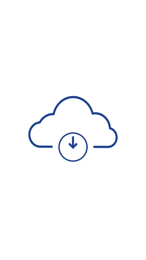 Animated Download gradient ui icon. Data storage in cloud. Wireless share. .. Stock-Footage 322966654