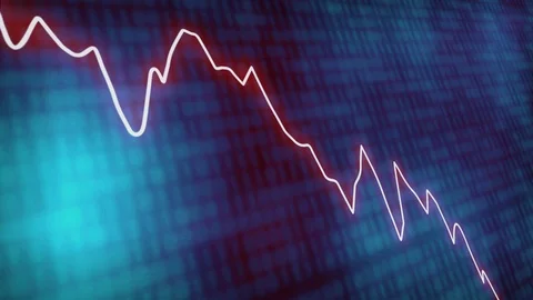 Animated Downward Graph Stock Footage 113602921