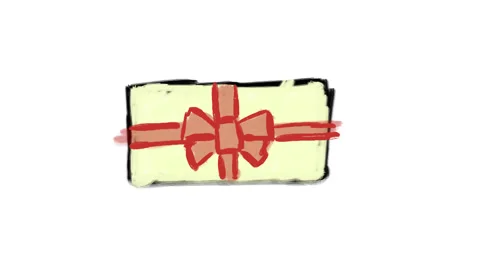 Animated draft Holidays Gift illustration in 4k Video stock 122943670