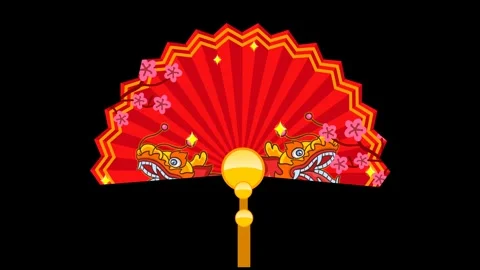 Animated Dragon Throwing Coins from Red Envelope - Transparent Background Stock Footage 282790977