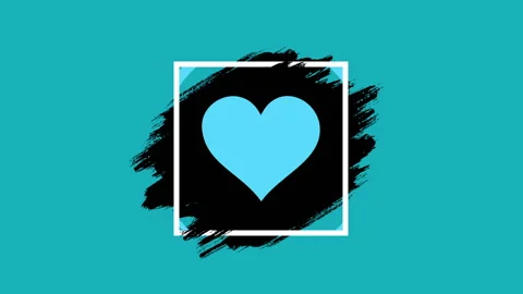 Animated drawing brush. Abstract hand painted element with square frame Stock-Footage 97361507