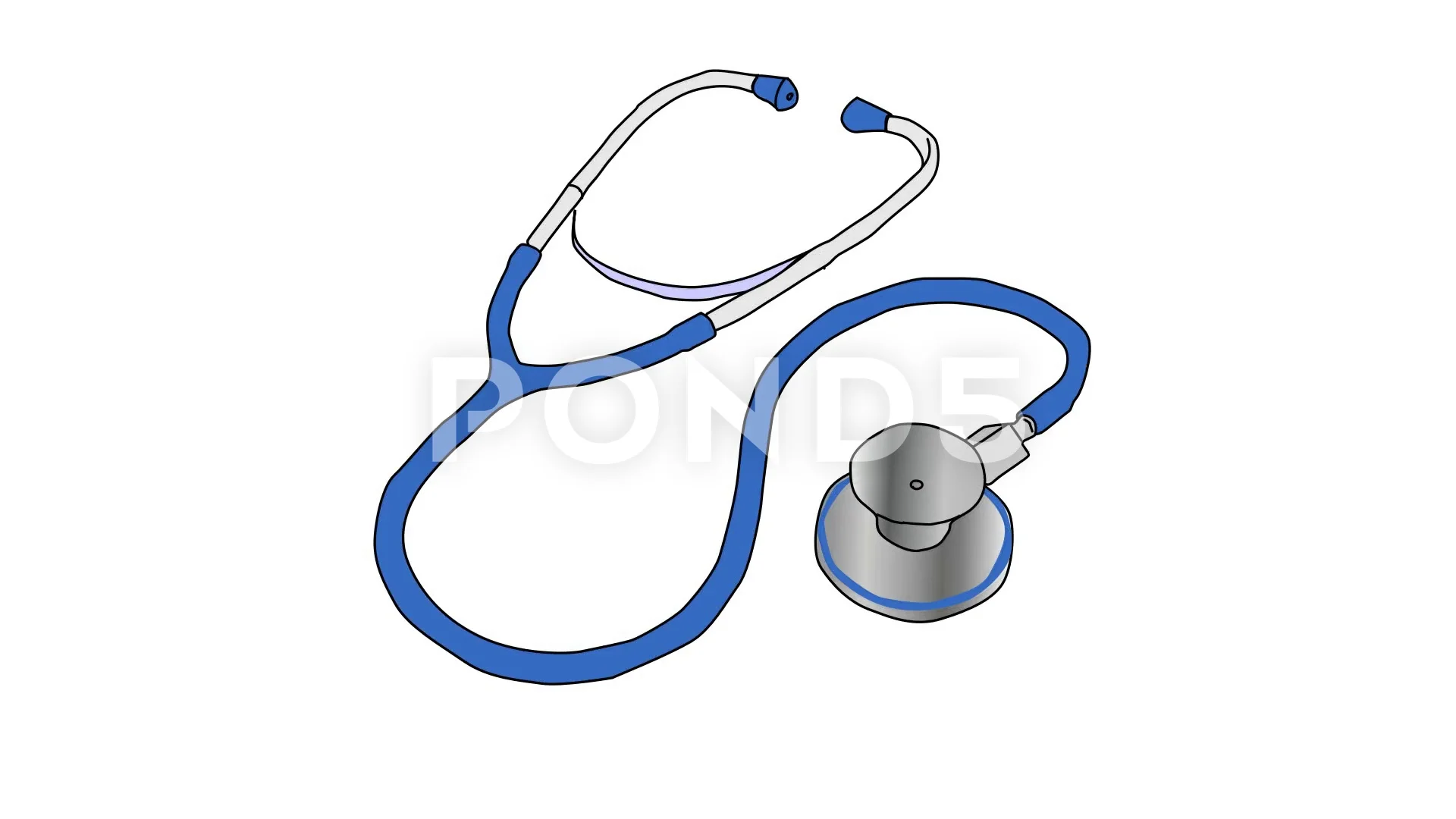 Animated drawing of doctors stethoscope | Stock Video | Pond5