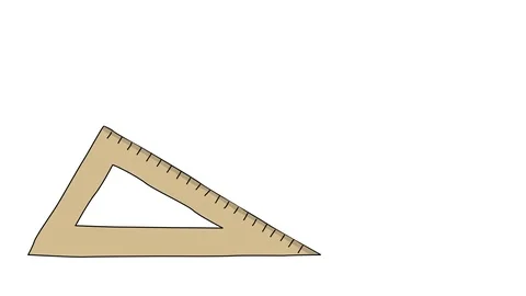 Animated drawing of drafting drawing engineering triangle Stock Footage 96931275