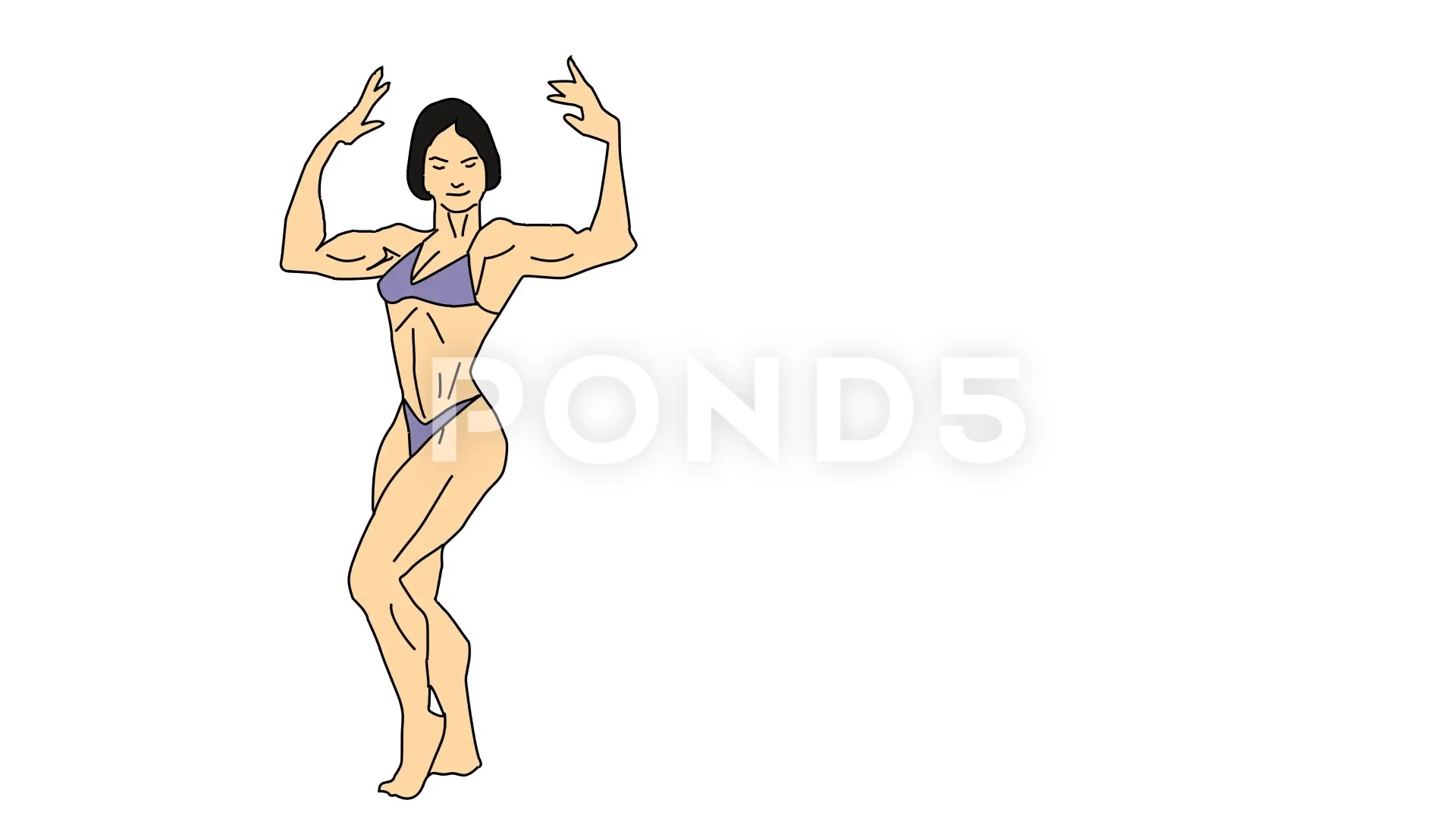 muscleman anatomy heroic body doing a bodybuilder pose in white background,  3d illustration Stock Photo - Alamy