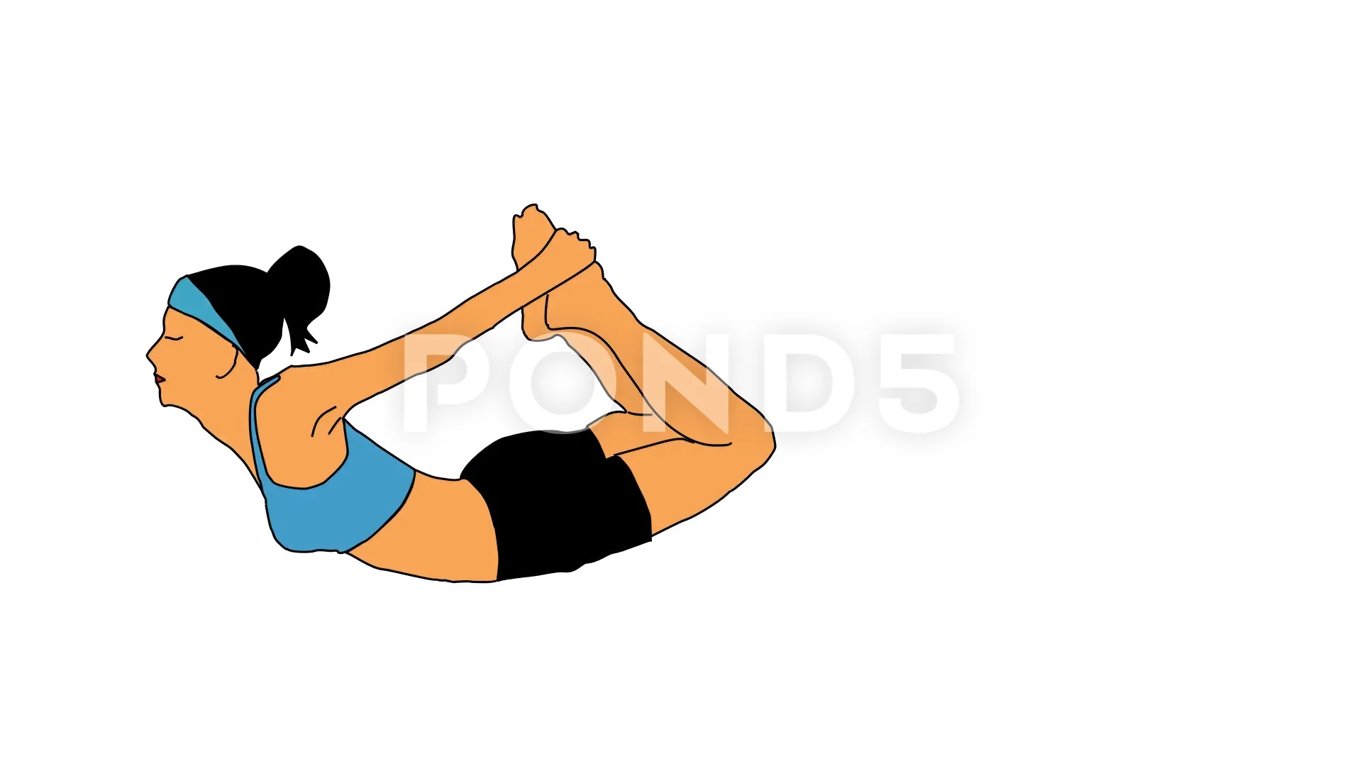 Doodle Set Yoga Workout Dhanurasana Sport Stock Vector (Royalty Free)  502617169 | Shutterstock