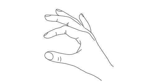 Premium Vector  Line art middle finger hand drawn sign one line vector  pencil sketch