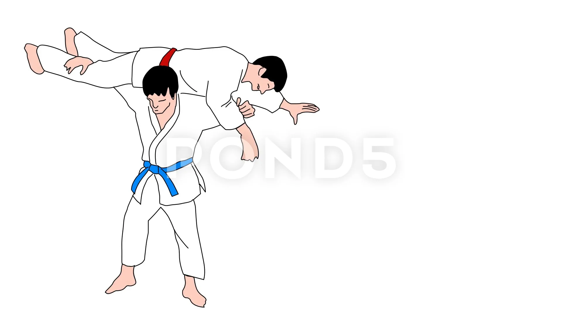 Karate man does kick exercise. martial arts. hand drawn. stickman cartoon.  doodle sketch, vector graphic illustration karate | CanStock