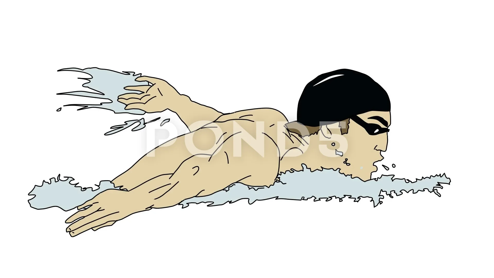 How to Draw a Person in a Swimming Pose  YouTube