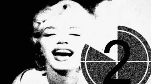 Animated drawing of Marilyn Monroe that kisses to the camera. Editorial use Stock Footage