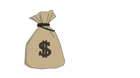 Animated drawing of one hundred dollar bills folded in shape of house Stock Footage 96932104