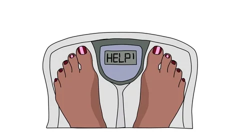 Animated drawing of out of control weigh... | Stock Video | Pond5