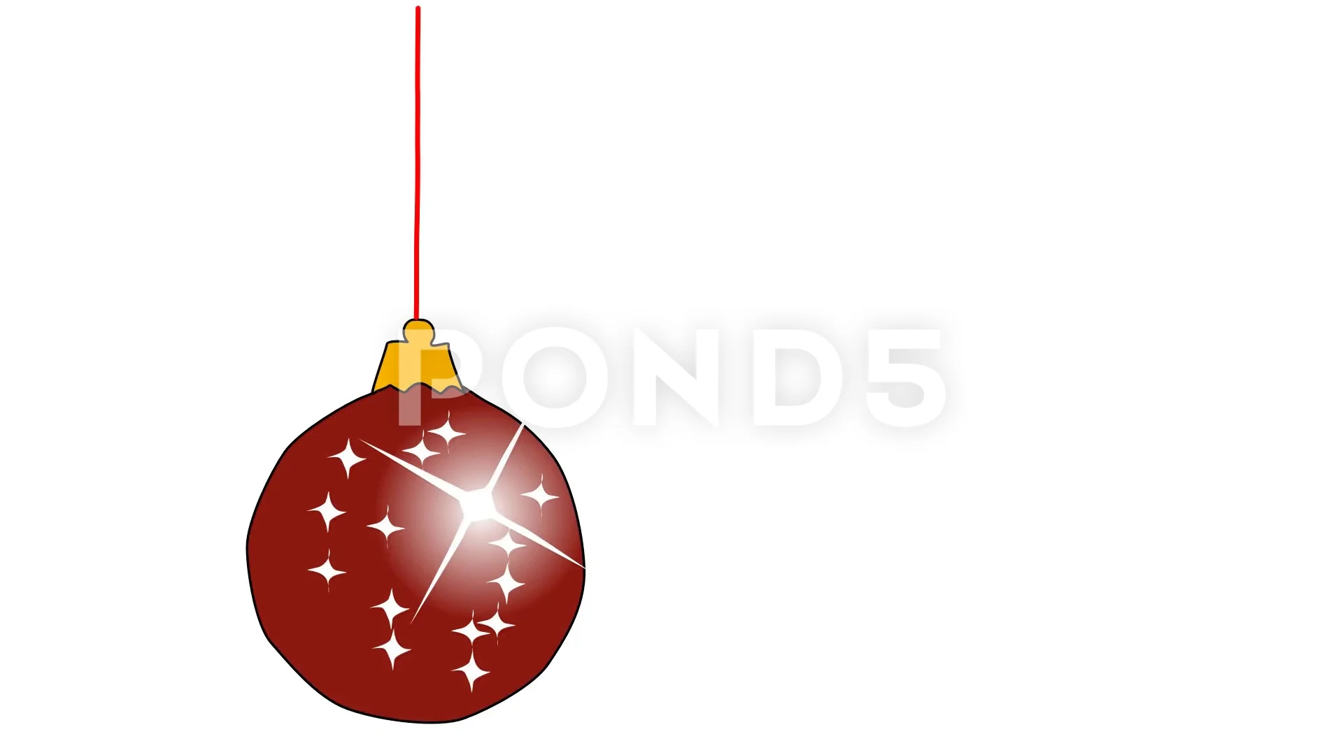 Animated drawing of red Christmas orname... | Stock Video | Pond5