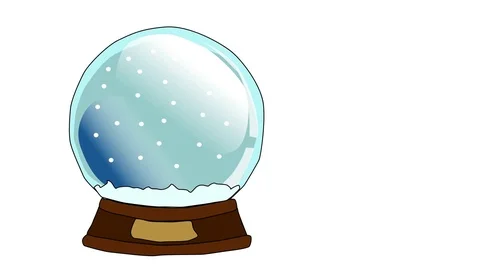 Animated drawing of snow globe Stock Footage 96931063