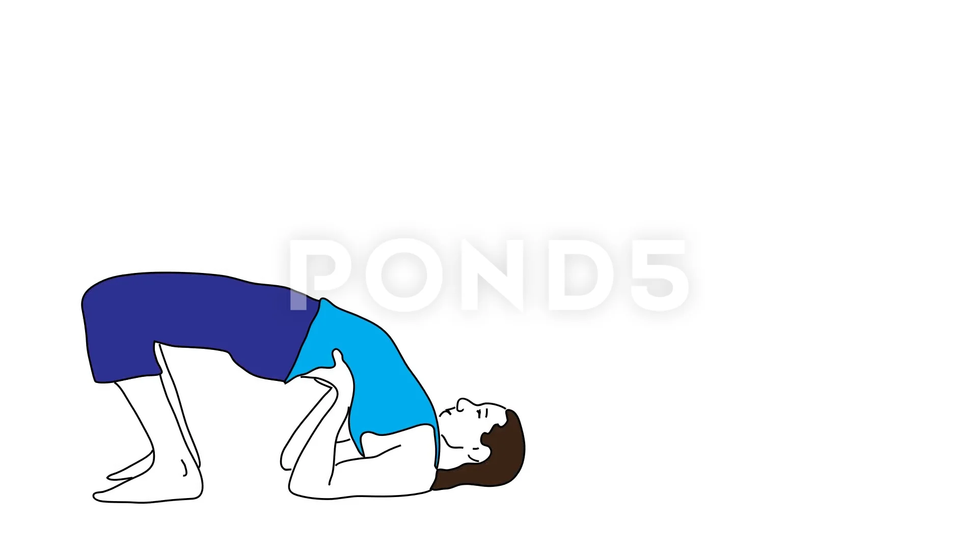 Premium Vector | The silhouette of a woman in a yoga pose. a woman does a  sports exercise bridge. illustration of a silhouette with a black line on a  white background.