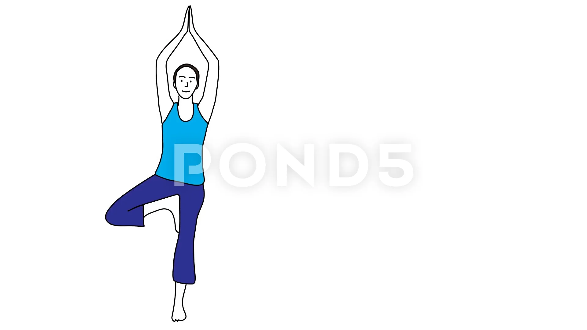 Best Girl Doing Yoga Pose Illustration download in PNG & Vector format