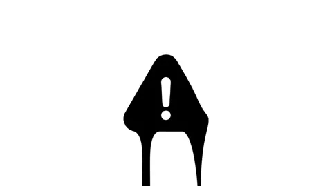 Animated dripping attention sign on white background Stock Footage 327761697