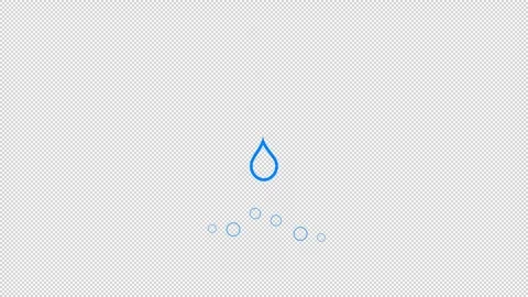 Animated dripping blue water drops. Stock Footage 276906112
