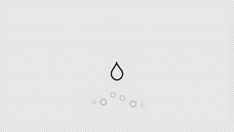 Animated dripping water drops. Stock Footage 276322819