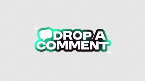 Animated 'Drop a Comment' Text with Speech Bubble Sticker Vidéo 334467524