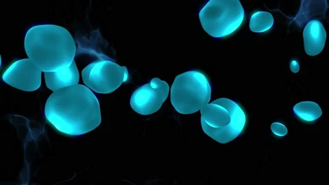 Animated drops in zero gravity Stock Footage 194549574