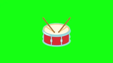 Animated Drum Beating Chroma Key Background 库存影片 337923997