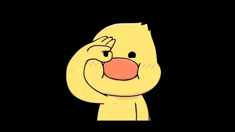 Animated Duck Making an "Okay" Gesture with Transparent Background Видео 282778123