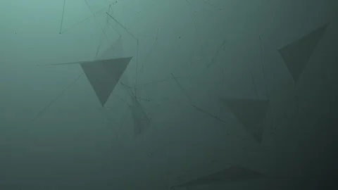 Animated Dynamic Abstract Background with Plexus Lines, Triangles and Dots. Stock Footage 153767785