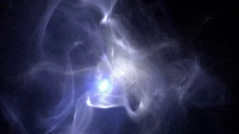 Animated dynamic gentle blue and white smooth movements Stock Footage 69244808