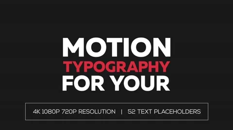 Animated Dynamic Motion Typography Stock After Effects