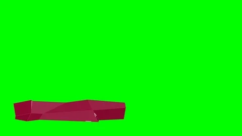 Animated Dynamic Polygonal Red Lower Third, small, with alpha matte 動画素材 85217562